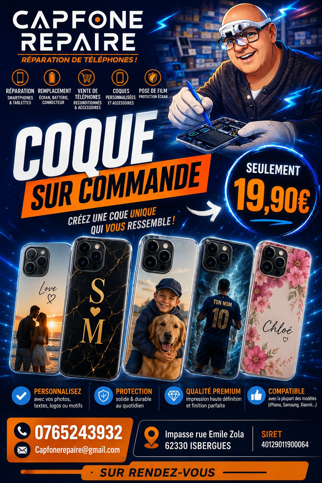 Coques personnalisées Capfone Repair